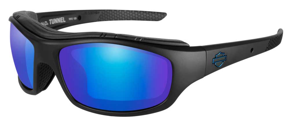 Harley-Davidson® Mens Tunnel Sunglasses, PPZ Blue Mirror Lens