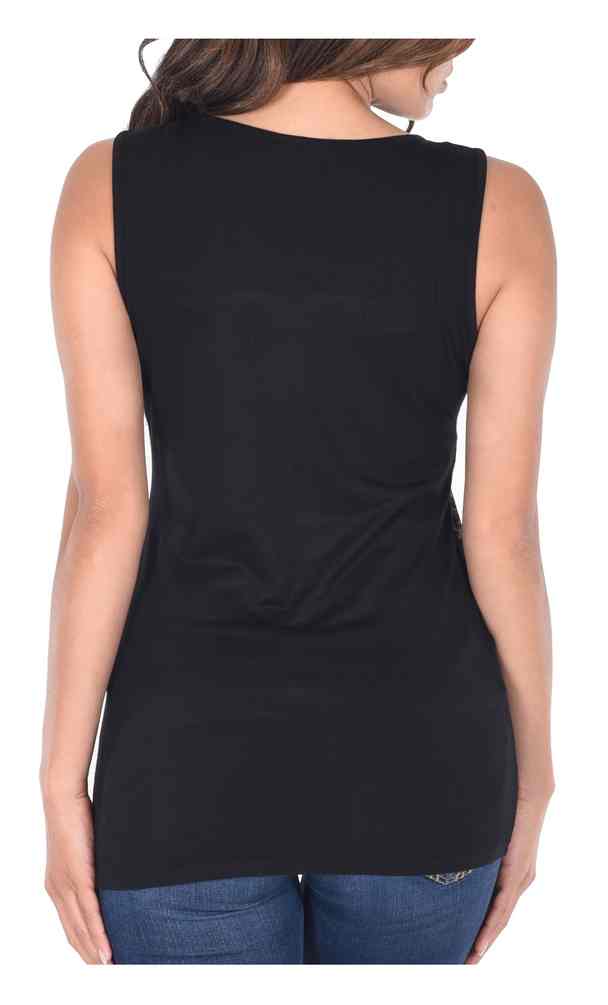 Harley-Davidson Women's Automatic Onyx Embellished O Ring Tank Top - Black - No Hassle Returns at Wisconsin Harley