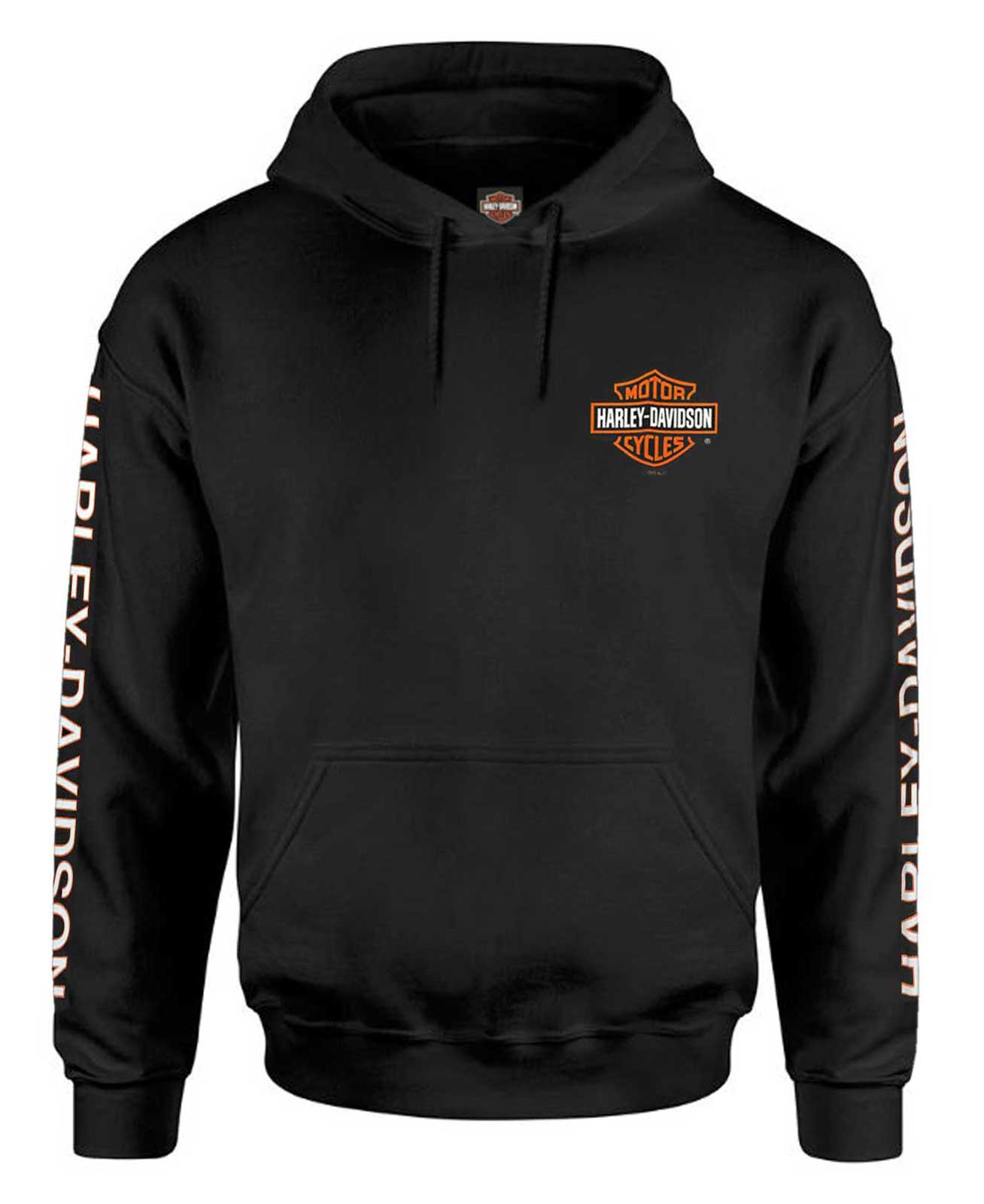 Harley-Davidson Men's Bar & Shield Logo Pullover Hoodie - Black 30297503 - Wisconsin Harley-Davidson