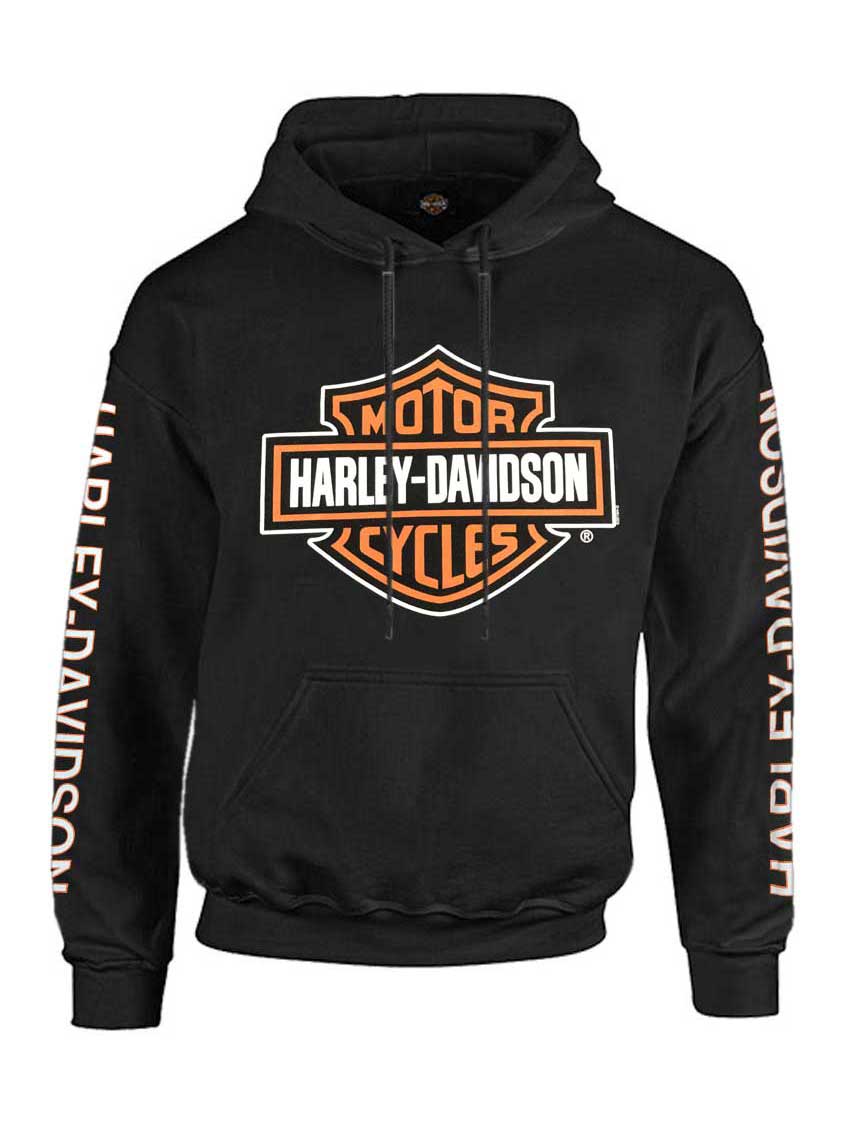Harley-Davidson Men's Bar & Shield Logo Pullover Hoodie - Black 30297503 - Wisconsin Harley-Davidson