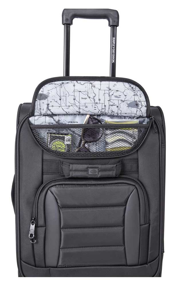 Harley-Davidson® Onyx Quilted Wheeled Travel Luggage - Sleek