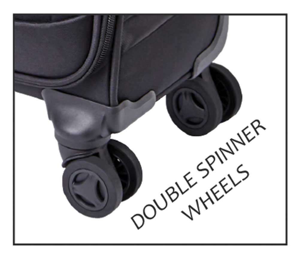 Harley-Davidson® Onyx Quilted Wheeled Travel Luggage - Sleek Midnight Black