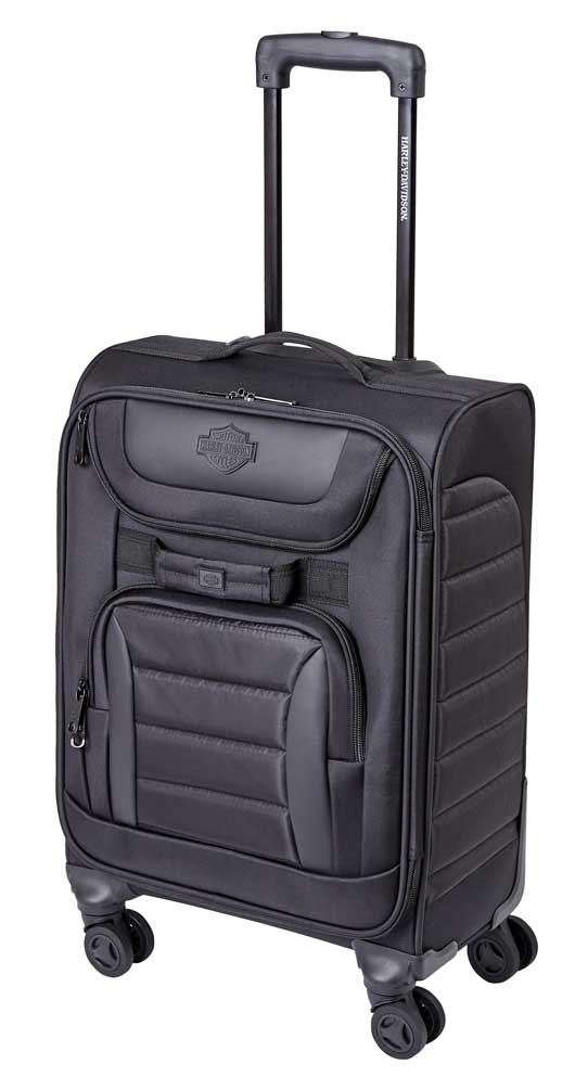 Harley-Davidson® Onyx Quilted Wheeled Travel Luggage - Sleek