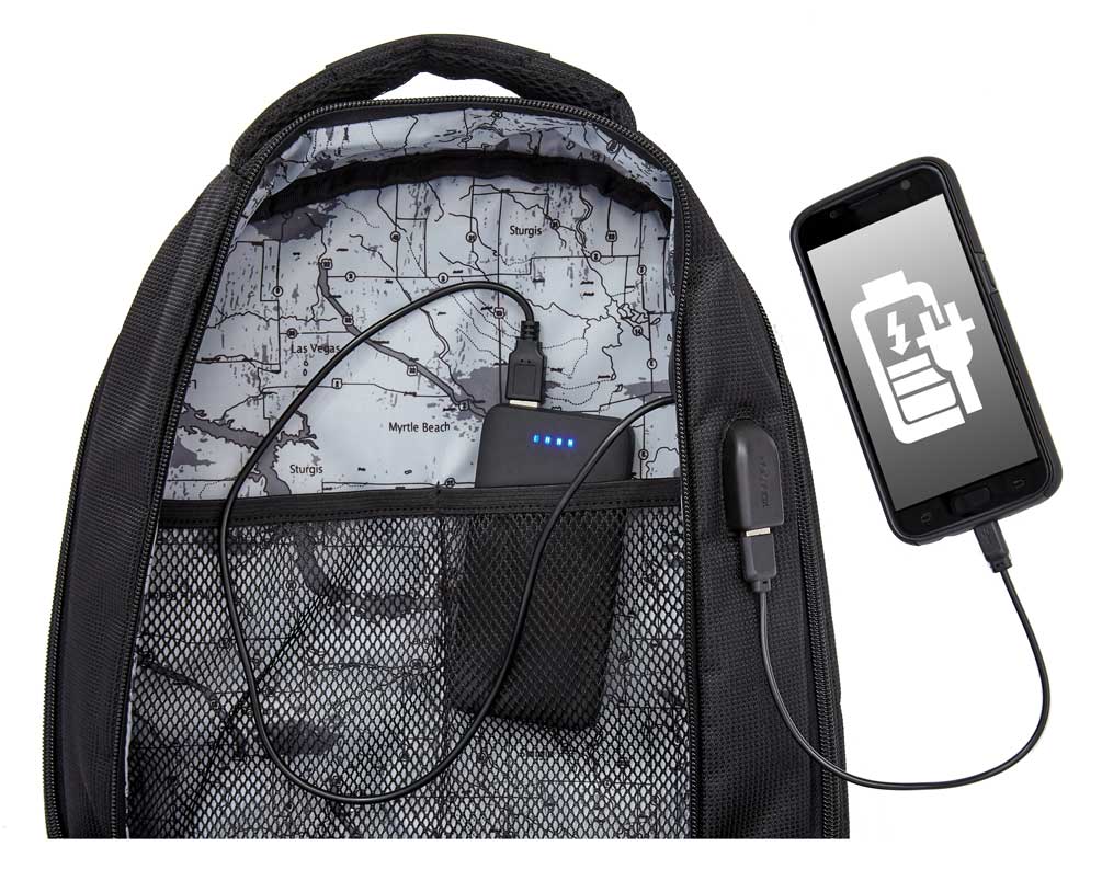 Harley-Davidson® Smart Hi-Tech Backpack w/ External USB Port -Black or Gray 99125
