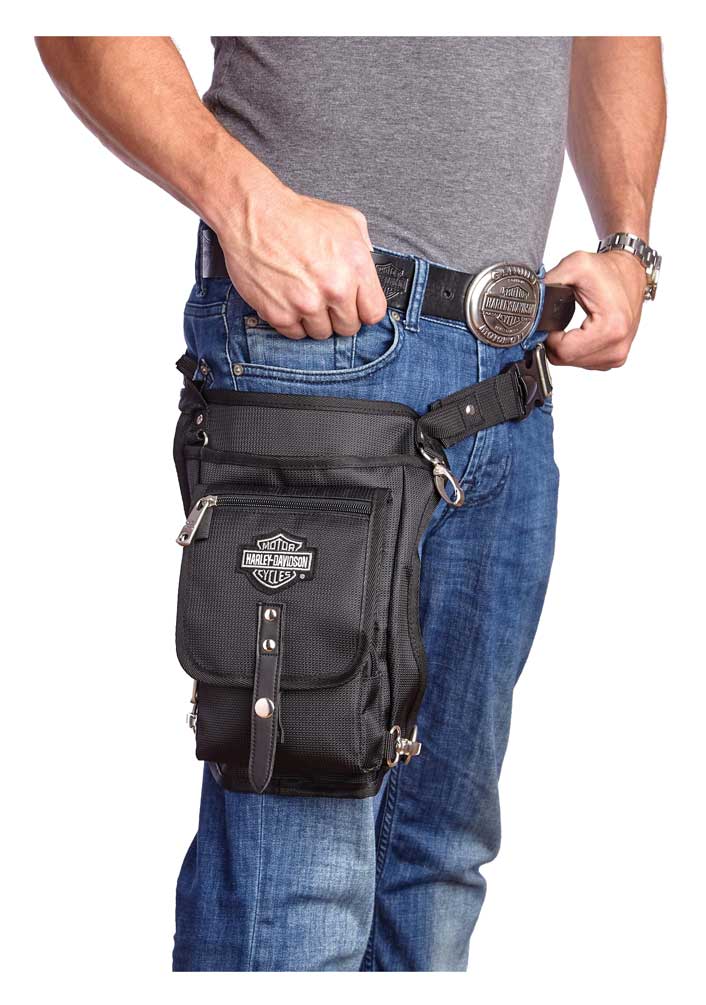 Harley-Davidson Side Slinger 2-IN-1 Shoulder Bag / Leg Holster - Black 98223 - Largest Selection of Harley-Davidson Products
