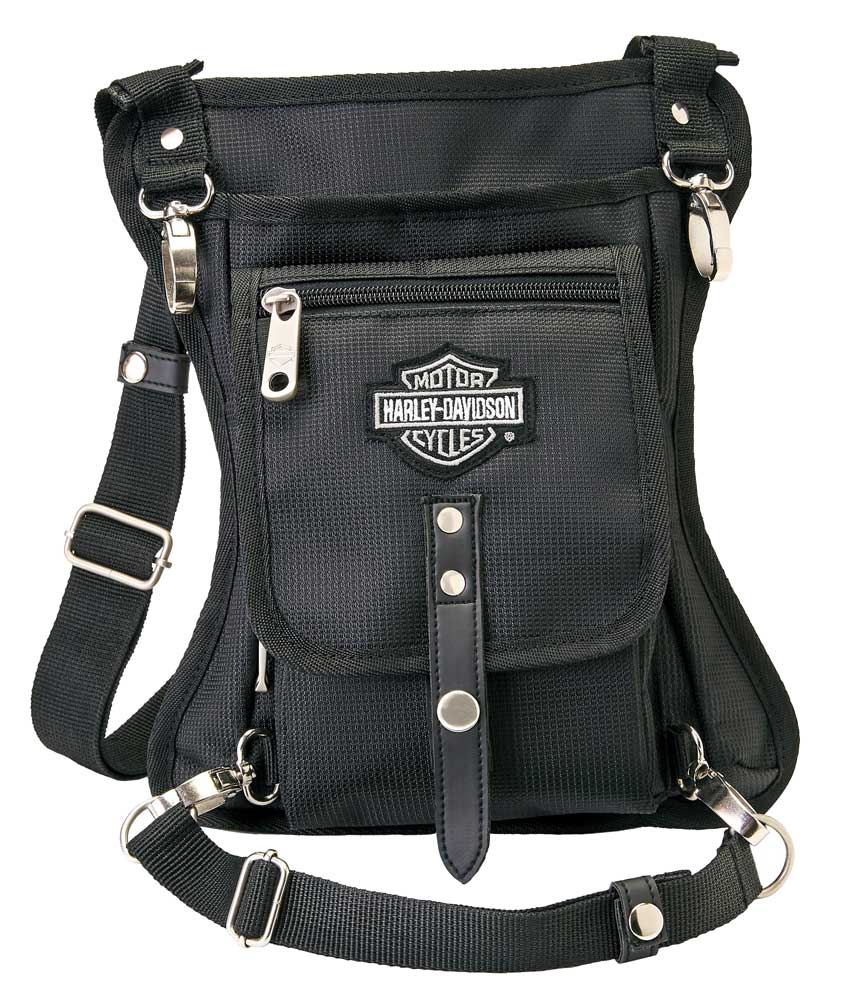 Harley-Davidson Side Slinger 2-IN-1 Shoulder Bag / Leg Holster - Black 98223 - Wisconsin Harley-Davidson