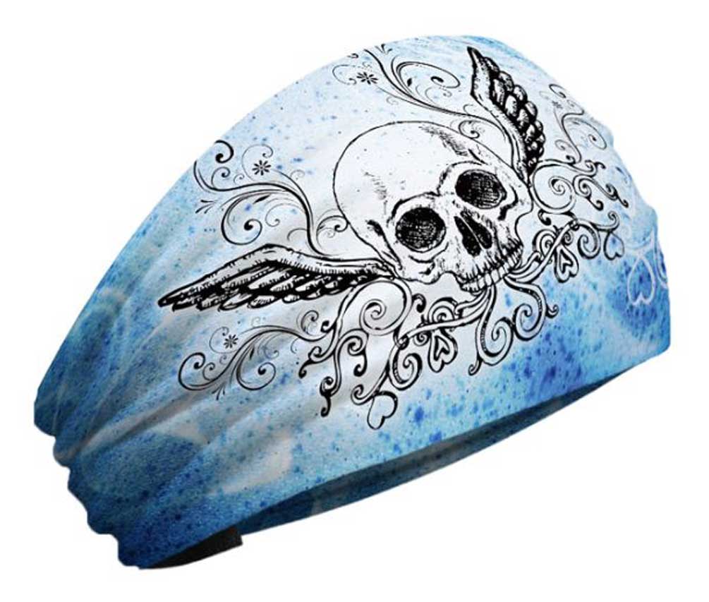That's A Wrap Women's Icy Blues & Winged Skull Knotty Band - Blue KB2431 - Wisconsin Harley-Davidson