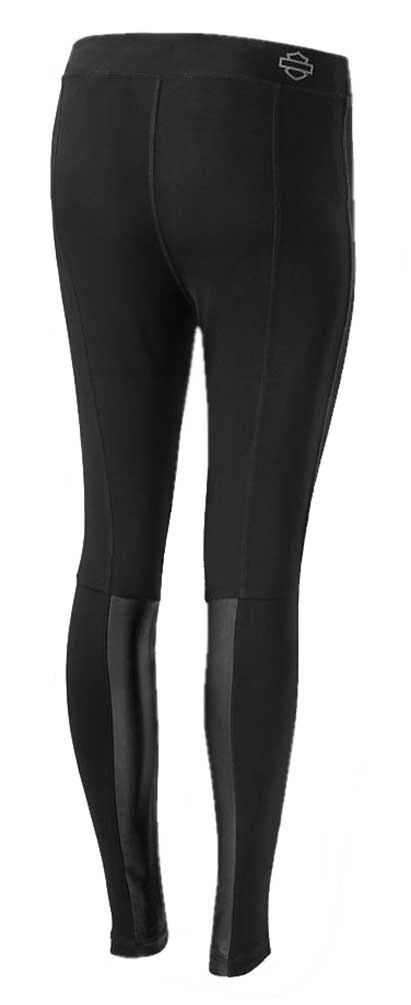 Harley-Davidson Free Shipping - Harley-Davidson Women's Leather Accent Mid-Rise Leggings - Black 99128-19VW - Free Shipping on many products plus Orders Over $99