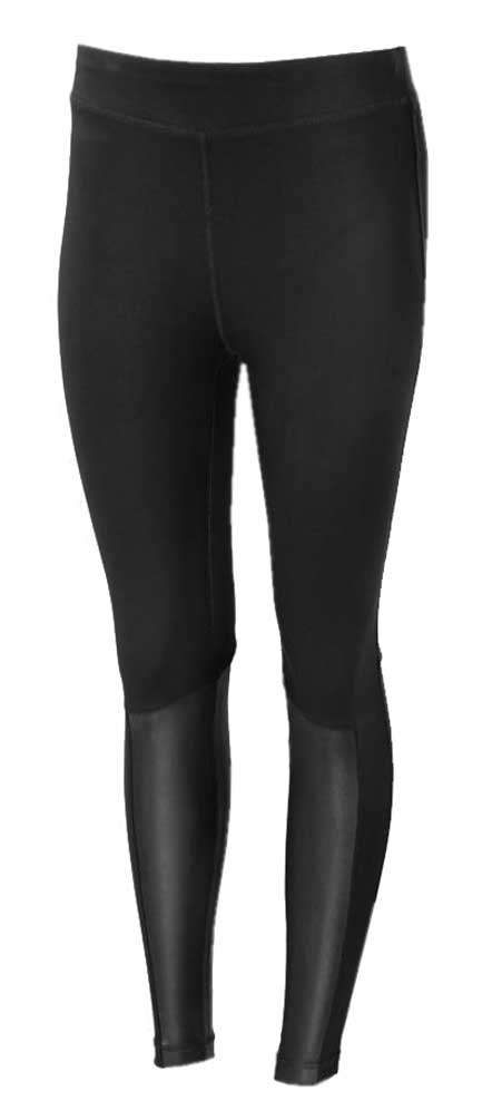 Harley-Davidson Women's Leather Accent Mid-Rise Leggings - Black 99128-19VW - Wisconsin Harley-Davidson