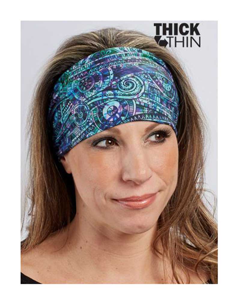 That's A Wrap Women's Kaleidoscope 2-in-1 Knotty Band - Blue KB2111-BLUE - No Hassle Returns at Wisconsin Harley