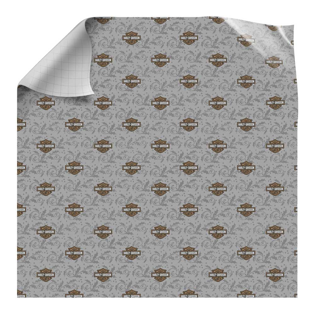 Harley-Davidson Winter Silver Bar & Shield Gift Wrap Roll - 20 ft. HDX-90004 - Wisconsin Harley-Davidson