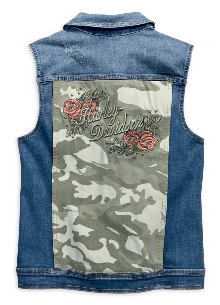 harley davidson jean vest