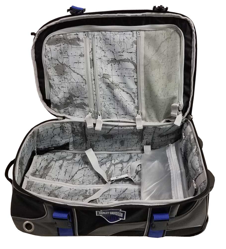Harley-Davidson Free Shipping - Harley-Davidson 22" Blue & Black Carry-On Wheeled Luggage 99415-BLUE/BLK (22") - Free Shipping on many products plus Orders Over $99