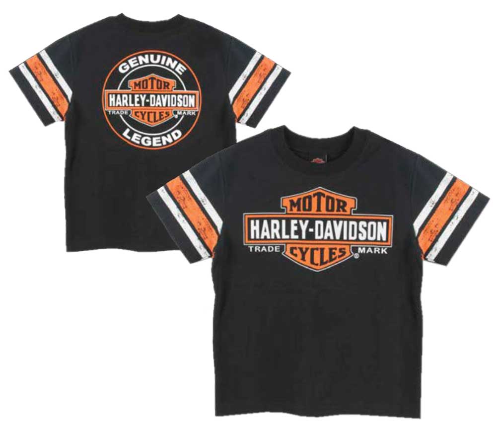 Harley-Davidson Free Shipping - Harley-Davidson Little Boys' Interlock Distressed Short Sleeve Tee, Black - Free Shipping on many products plus Orders Over $99