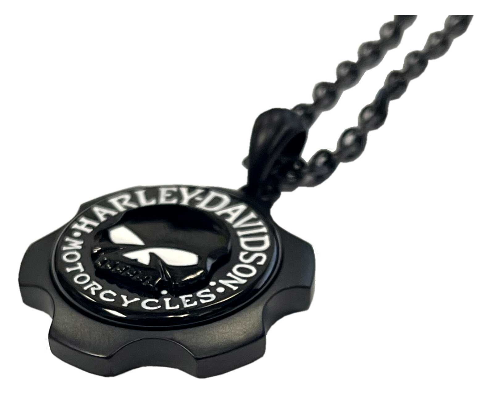 Harley-Davidson Free Shipping - Harley-Davidson Men's Black Axel Willie G Skull Emblem Chain Necklace HSN0055-22 - Free Shipping on many products plus Orders Over $99
