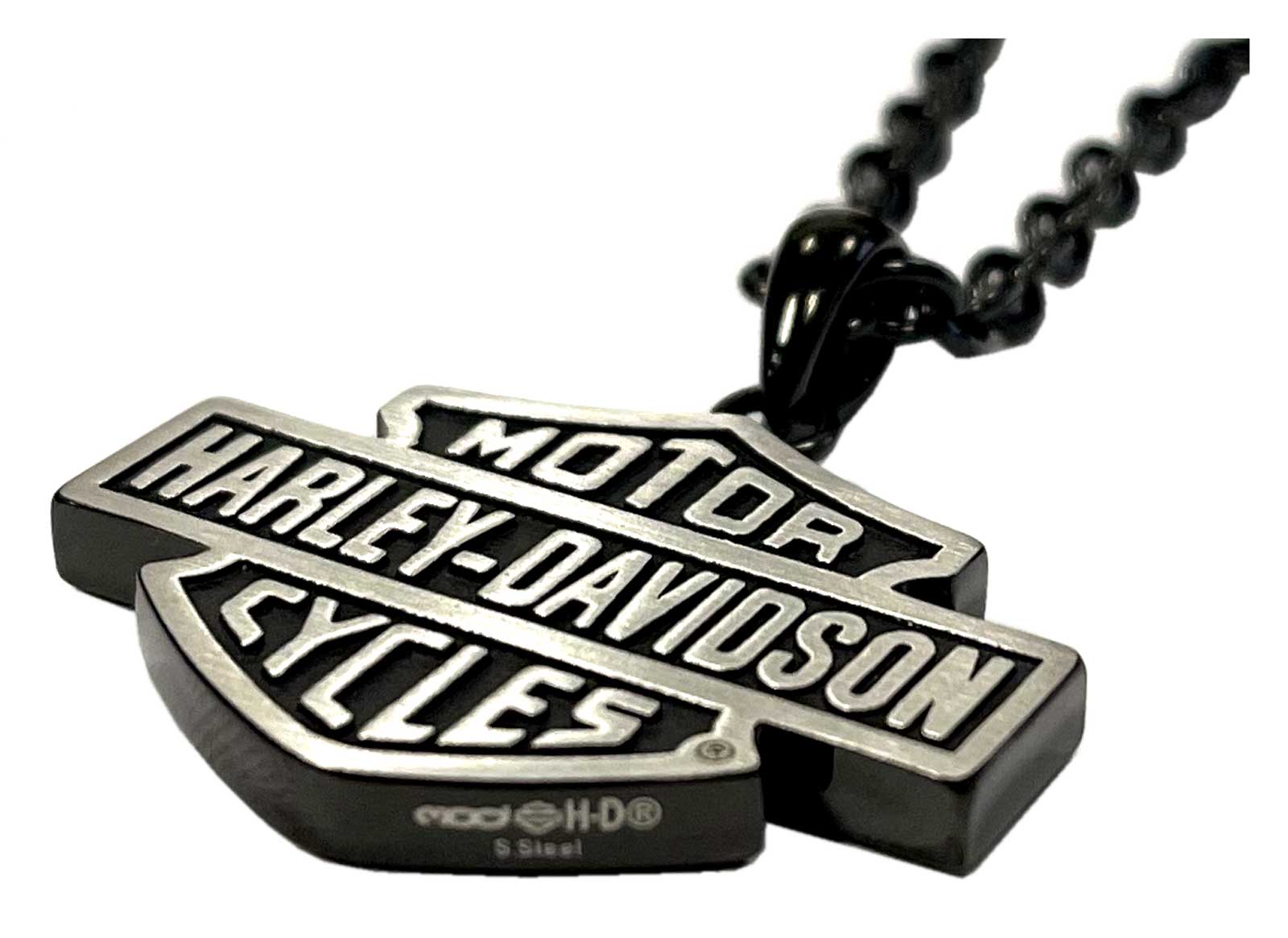 Harley-Davidson® Men's Black Edge Bar & Shield Emblem Chain