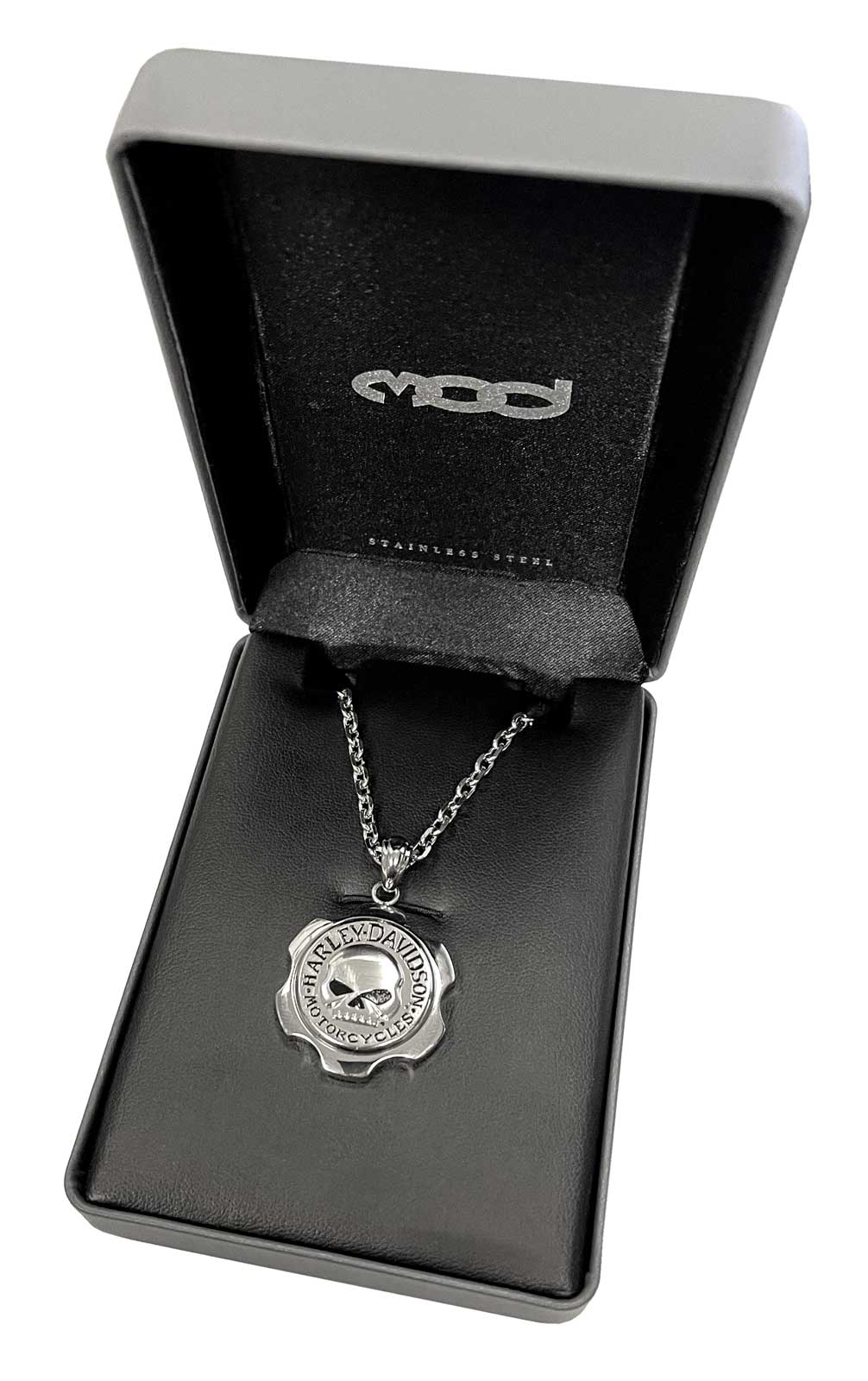 Harley-Davidson Men's Axel Willie G Skull Emblem Chain Necklace HSN0056-22 - Largest Selection of Harley-Davidson Products