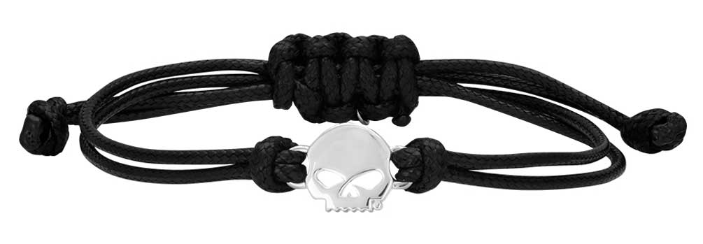 Skull Leather silver Bracelet