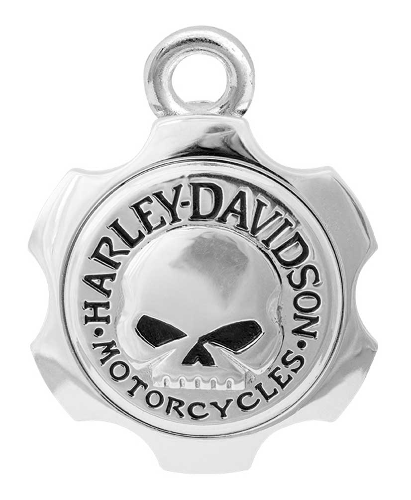 Harley-Davidson Axel Shape Willie G Skull Ride Bell - Silver Finish HRB100 - Wisconsin Harley-Davidson