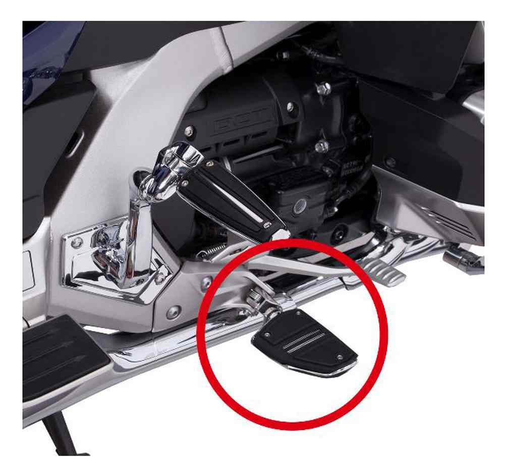 Ciro Goldstrike Twin Rail Footrests w/ Driver Adapter - Gold Wing, 68405-68425 - Wisconsin Harley-Davidson