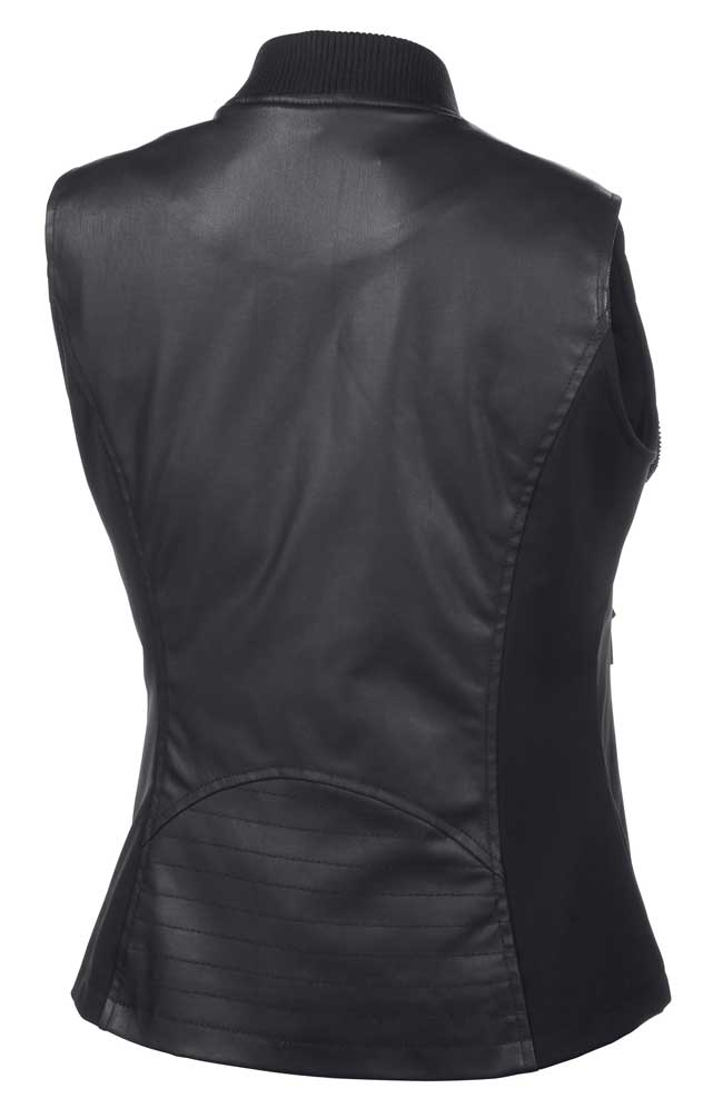 Harley-Davidson® Women's Coated Denim Convertible Jacket - Black
