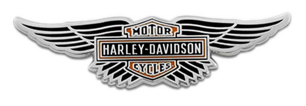 Harley-Davidson 1.75 in. Winged Bar & Shield Logo Pin, Shiny Finish 8008895 - Wisconsin Harley-Davidson