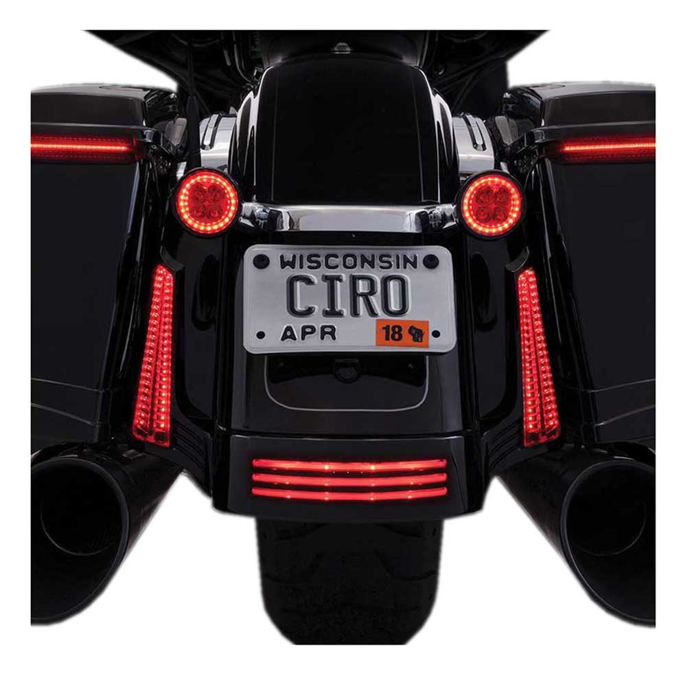 Ciro Fang Rear LED Signal Light Inserts, '00-up Harley Bullet Lights Black 45421 - Wisconsin Harley-Davidson