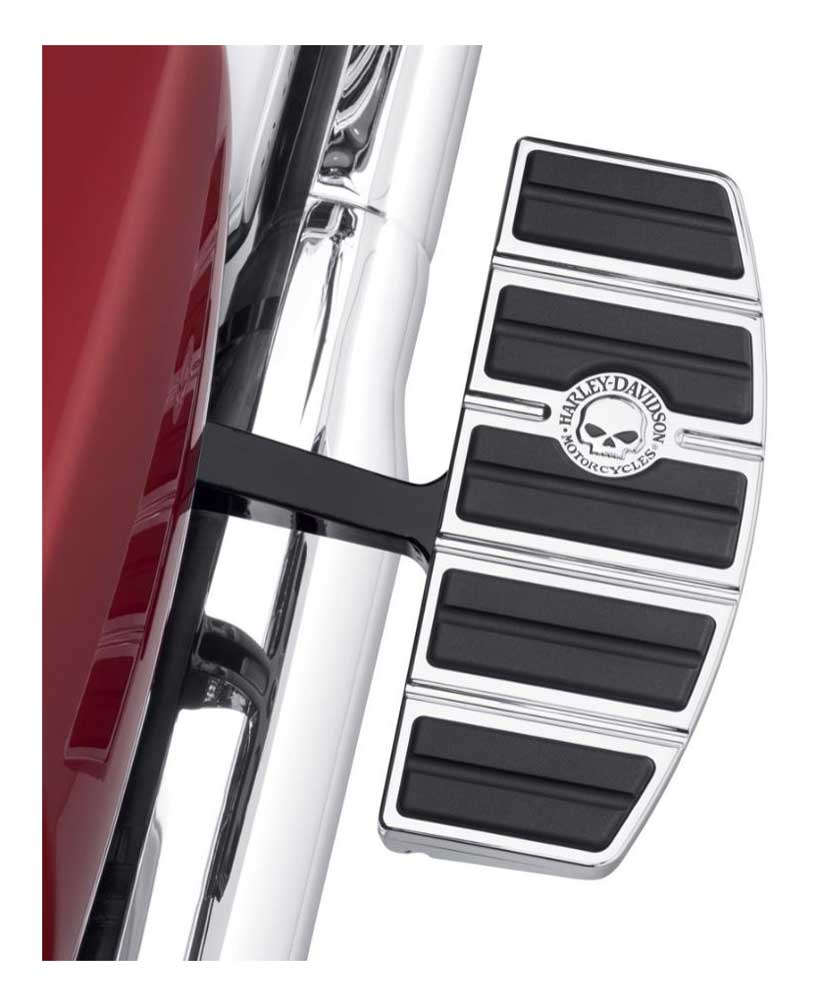 Harley-Davidson Willie G Skull Passenger Footboard Insert Kit, Chrome 50501142 - Wisconsin Harley-Davidson