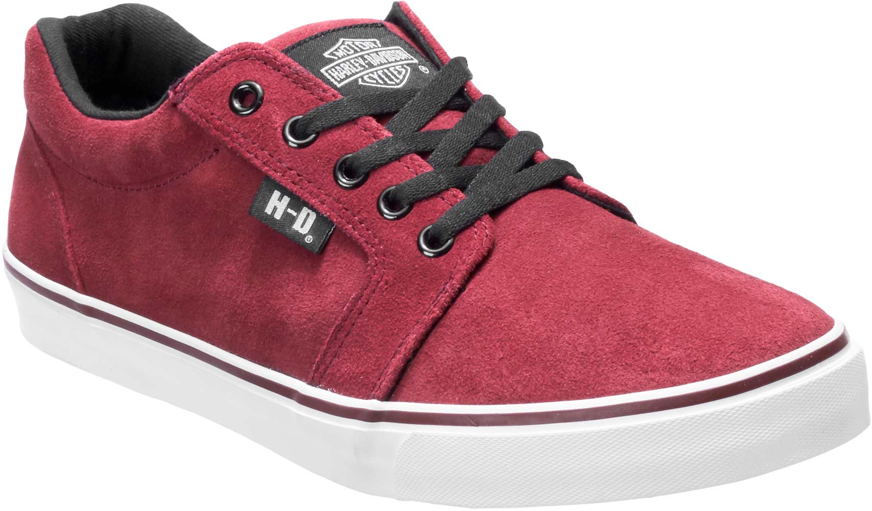 Harley-Davidson Men's Tompkins Leather Sneakers D93627 (Wine, 7) - Wisconsin Harley-Davidson