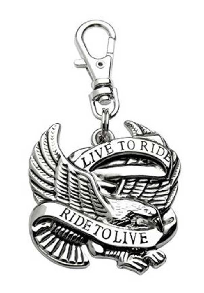 Unisex Live To Ride Ride To Live Eagle Lobster Claw Clasp Zipper Pull 61034 - Wisconsin Harley-Davidson
