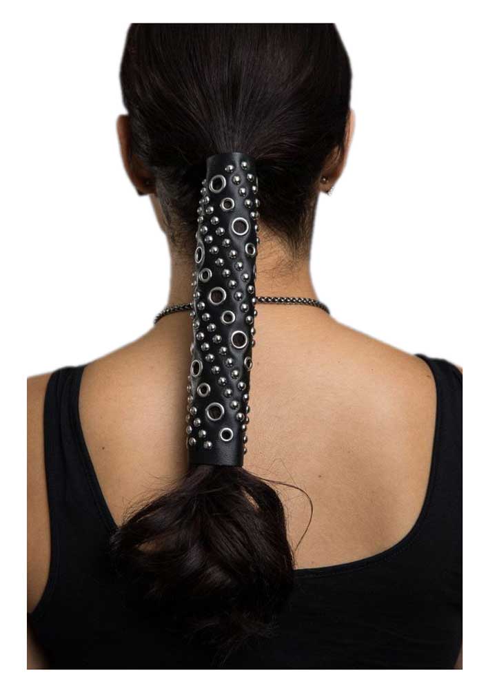 Harley-Davidson Free Shipping - Hair Gloves Women's Leather Hair Wrap With Metal Eyelets & Rivets, 8 in. 31837 - Free Shipping on many products plus Orders Over $99