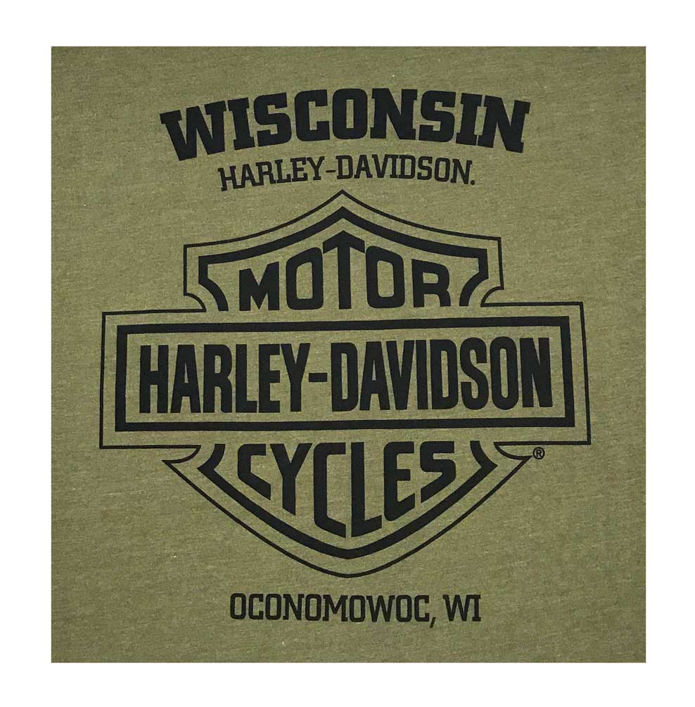 Harley-Davidson Free Shipping - Harley-Davidson Men's Distressed Highmark Long Sleeve Shirt - Military Green - Free Shipping on many products plus Orders Over $99