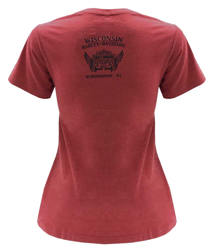 Harley-Davidson Free Shipping - Harley-Davidson Women's Ritual Ride Embellished Short Sleeve Tee - Dark Red - Free Shipping on many products plus Orders Over $99