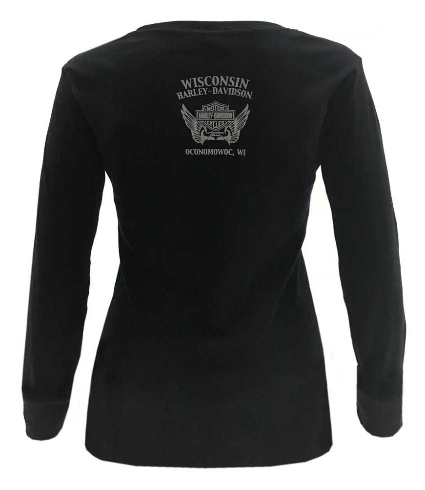 Harley-Davidson Free Shipping - Harley-Davidson Women's Sugar Skull Embellished Long Sleeve Cotton Shirt - Black - Free Shipping on many products plus Orders Over $99