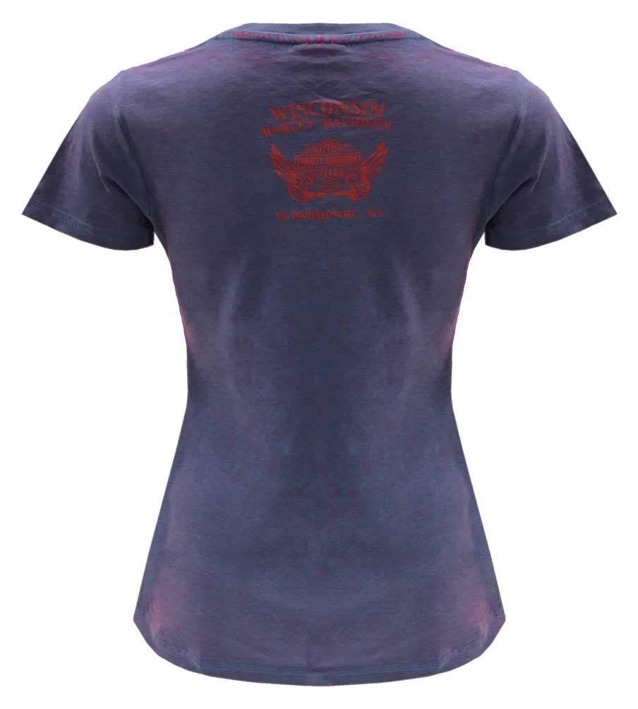 Harley-Davidson Free Shipping - Harley-Davidson Women's Wrath Scoop Neck Short Sleeve Tee - Purple Wash - Free Shipping on many products plus Orders Over $99