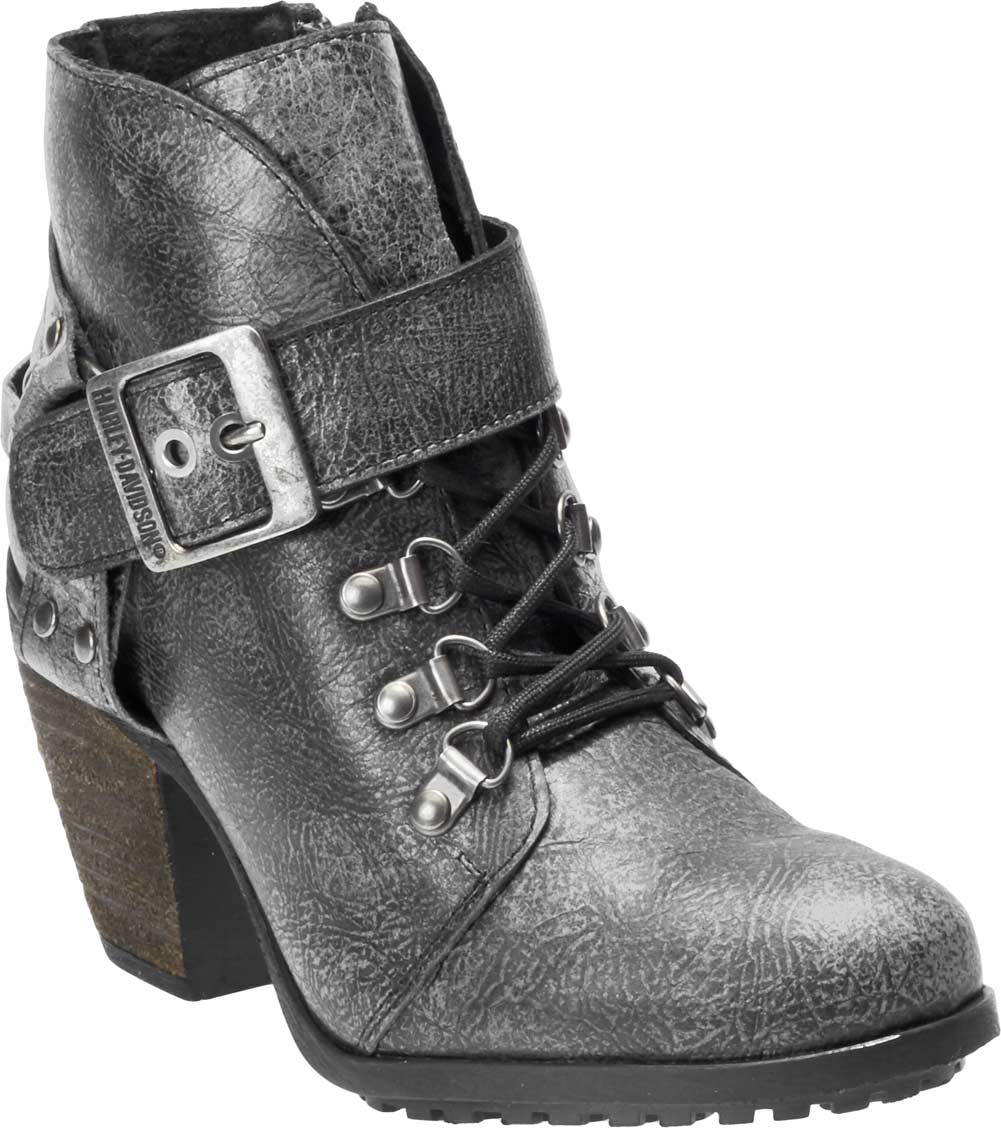 Harley-Davidson Women's Ashland Classically Styled Grey Casual Booties D84491 - Wisconsin Harley-Davidson