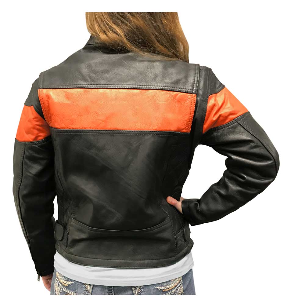 【U LAN】Line Washed Track Leather Jacket Redline Men's Lightweight Zip Out Liner Cowhide Leather