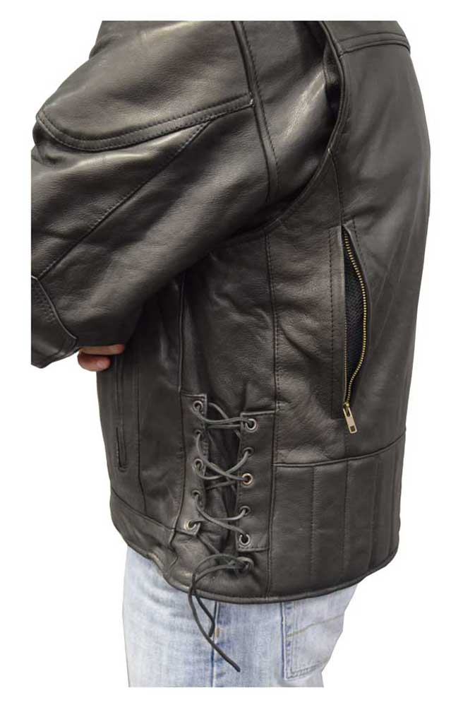 Redline Men's Touring Leather Motorcycle Jacket w/ Gator Lining M-400GS - No Hassle Returns at Wisconsin Harley