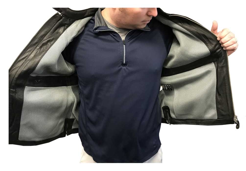 Redline Men's Classic Armor Cowhide Leather Motorcycle Jacket - Black M-4515 - No Hassle Returns at Wisconsin Harley