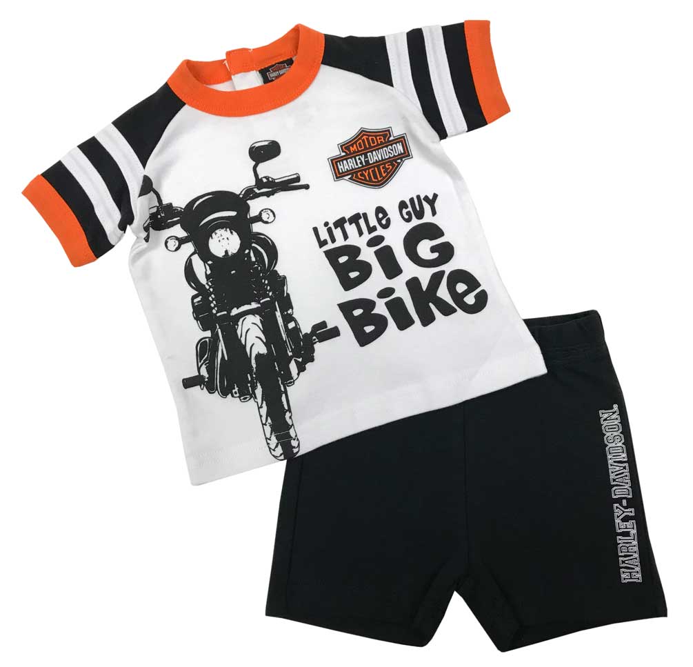 Harley Davidson Baby Boys 2 Piece Biker Short Sleeve Tee