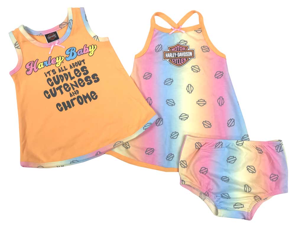 Harley-Davidson Baby Girls' 2-Pack Infant Sundress Set w/ Diaper Cover 9012911 - Wisconsin Harley-Davidson