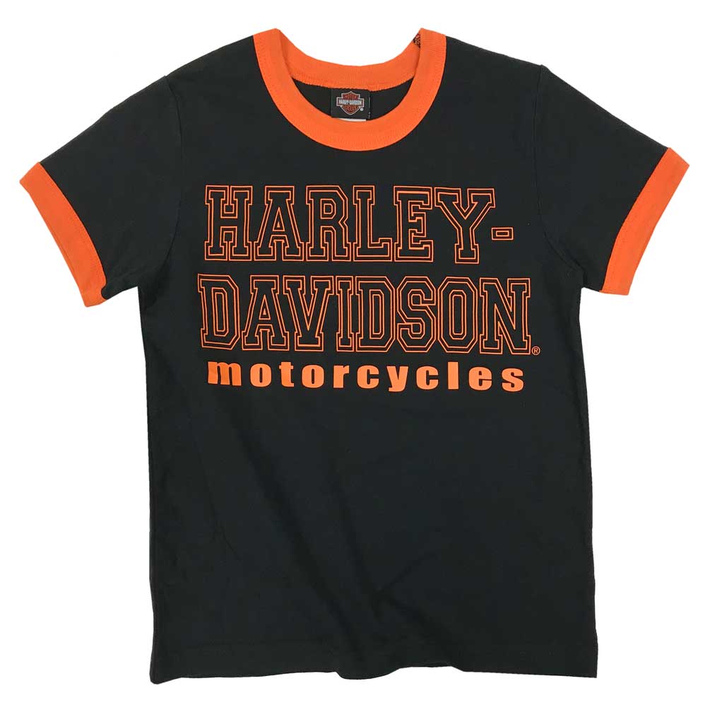Harley-Davidson Big Boys' Ringer H-D Print Short Sleeve Tee - Black 1092923 - Wisconsin Harley-Davidson