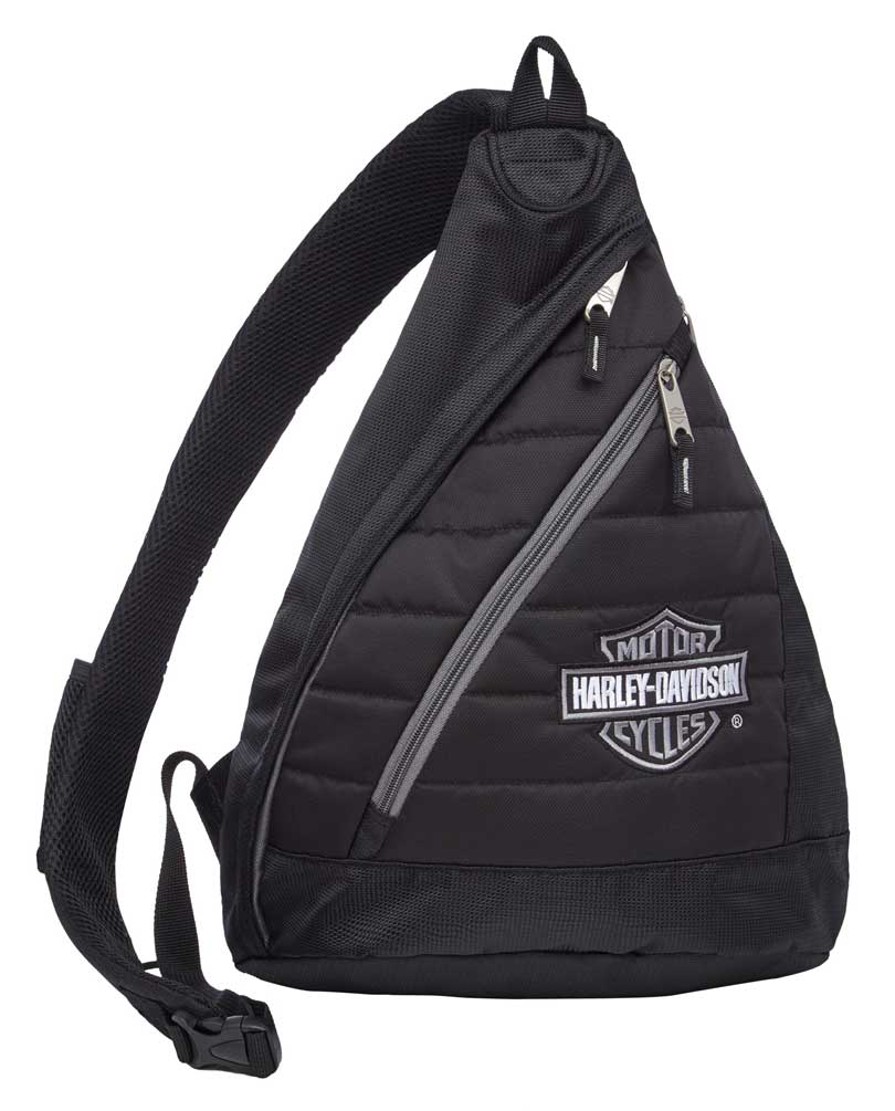 Harley-Davidson Bar & Shield Quilted Travel Large Sling Backpack 90820-SILVER - Wisconsin Harley-Davidson