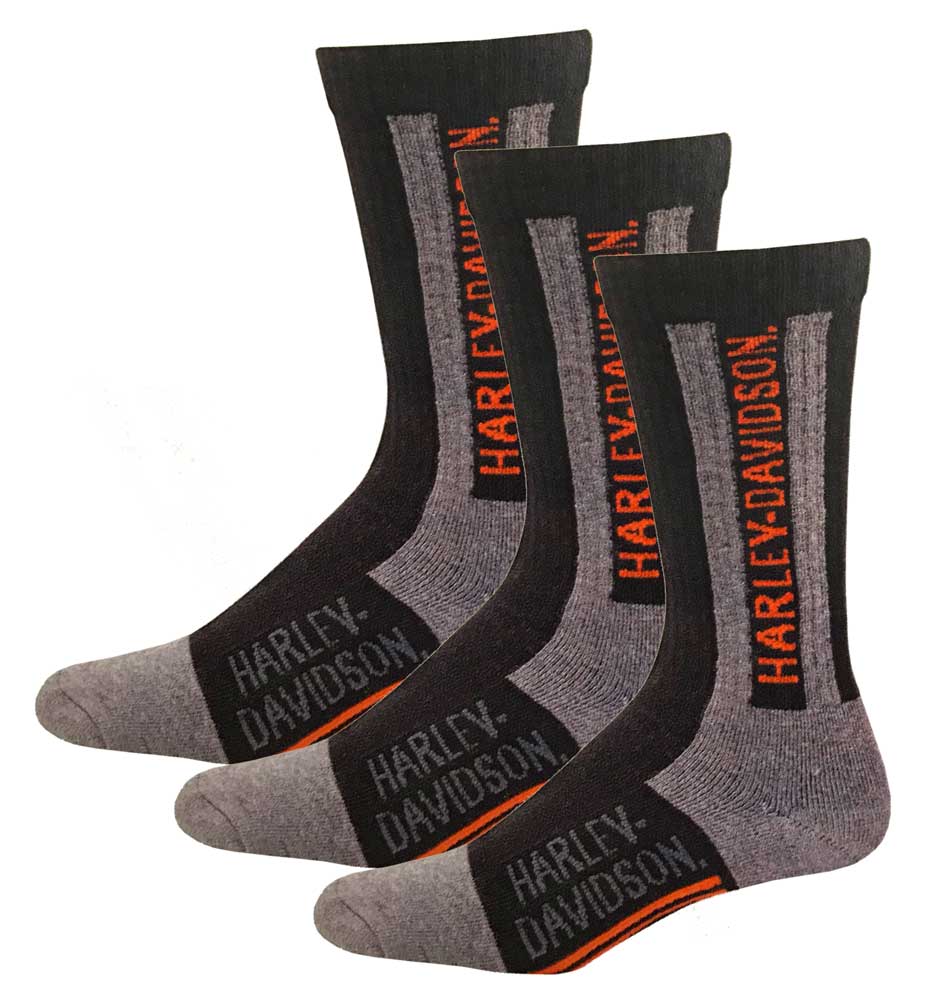 Harley-Davidson Men's Work Boot Performance Riding Socks, 3 Pairs D99233370-001 - Wisconsin Harley-Davidson
