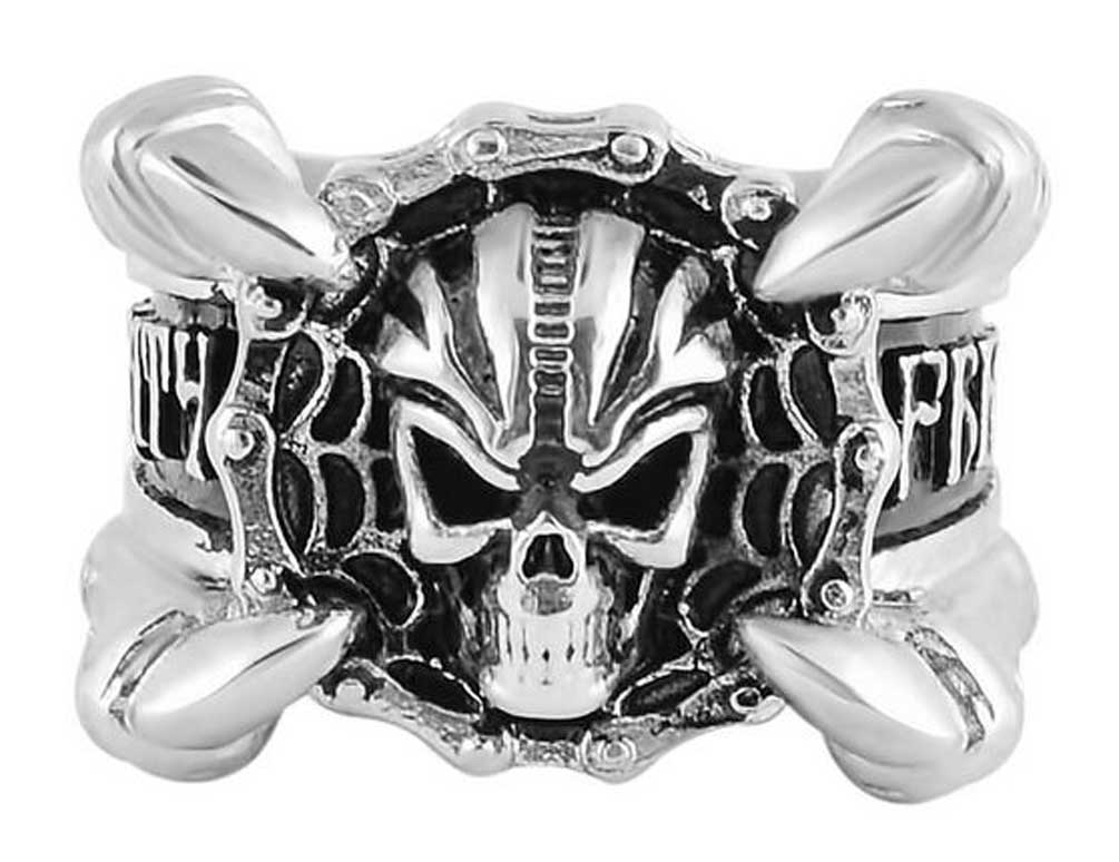 Biker Chain Jewelry Men's Claw & Skull Bike Chain Ring - Stainless Steel SK1775 - Wisconsin Harley-Davidson