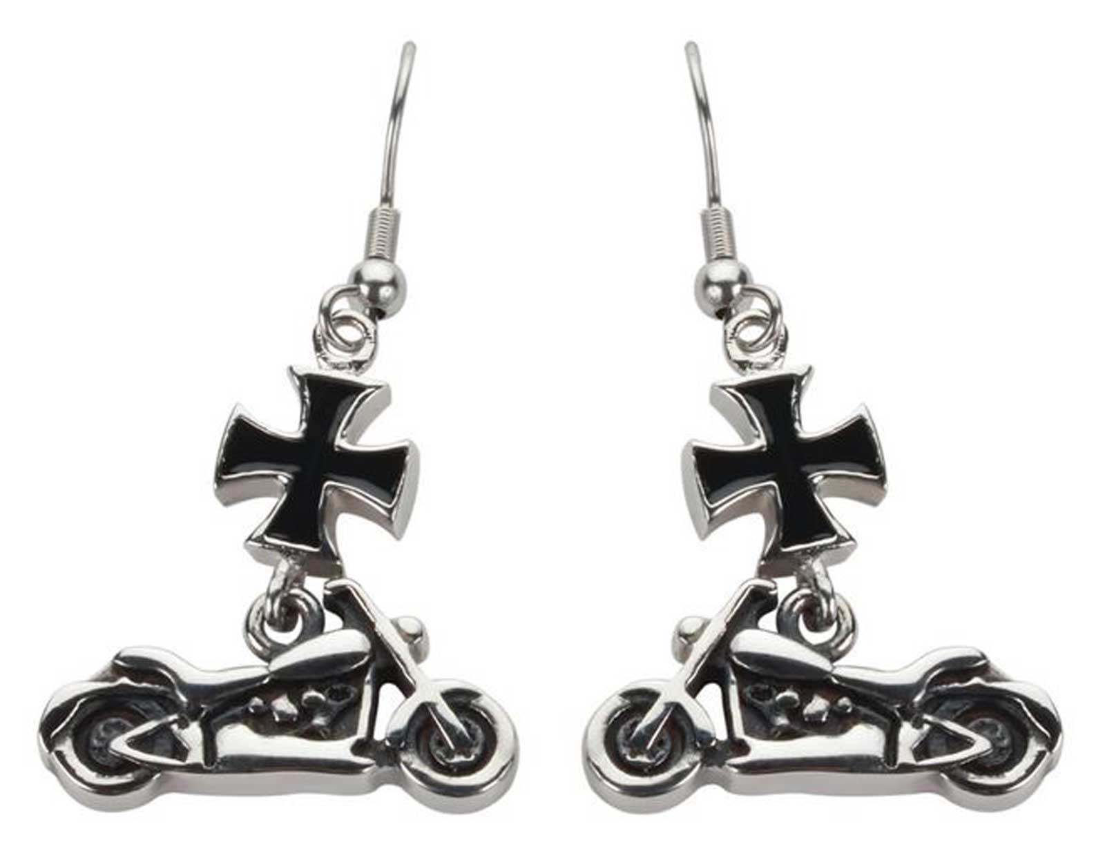Heavy Metal Women's Small Motorcycle Iron Cross French Wire