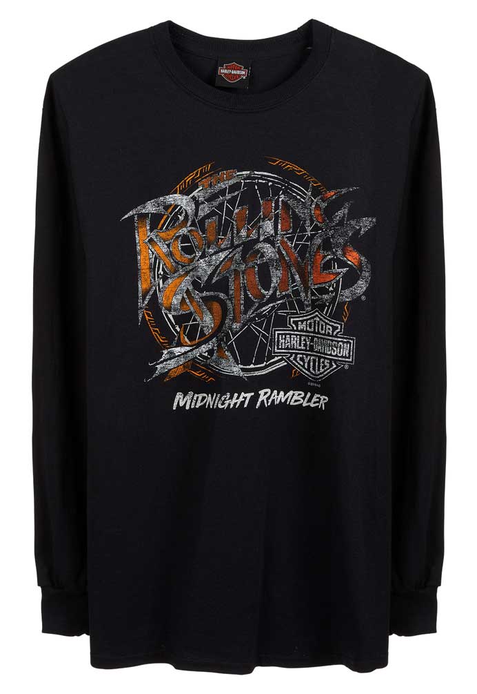 Harley-Davidson Men's Rolling Stones Midnight Rambler Long Sleeve Shirt - Black - Wisconsin Harley-Davidson