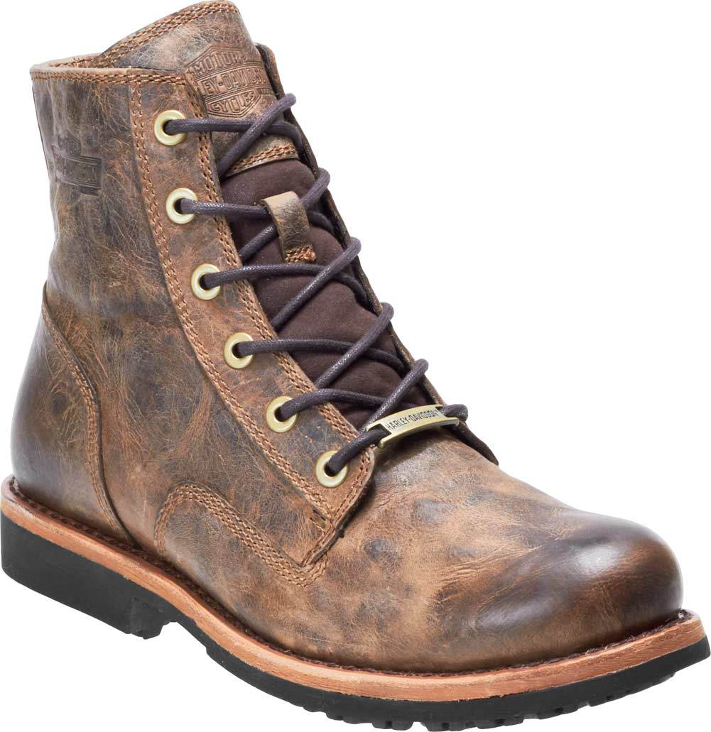 Harley-Davidson Men's Burdon 6-In Lace-Up Motorcycle Boots D93597 (Brown, 7) - Wisconsin Harley-Davidson