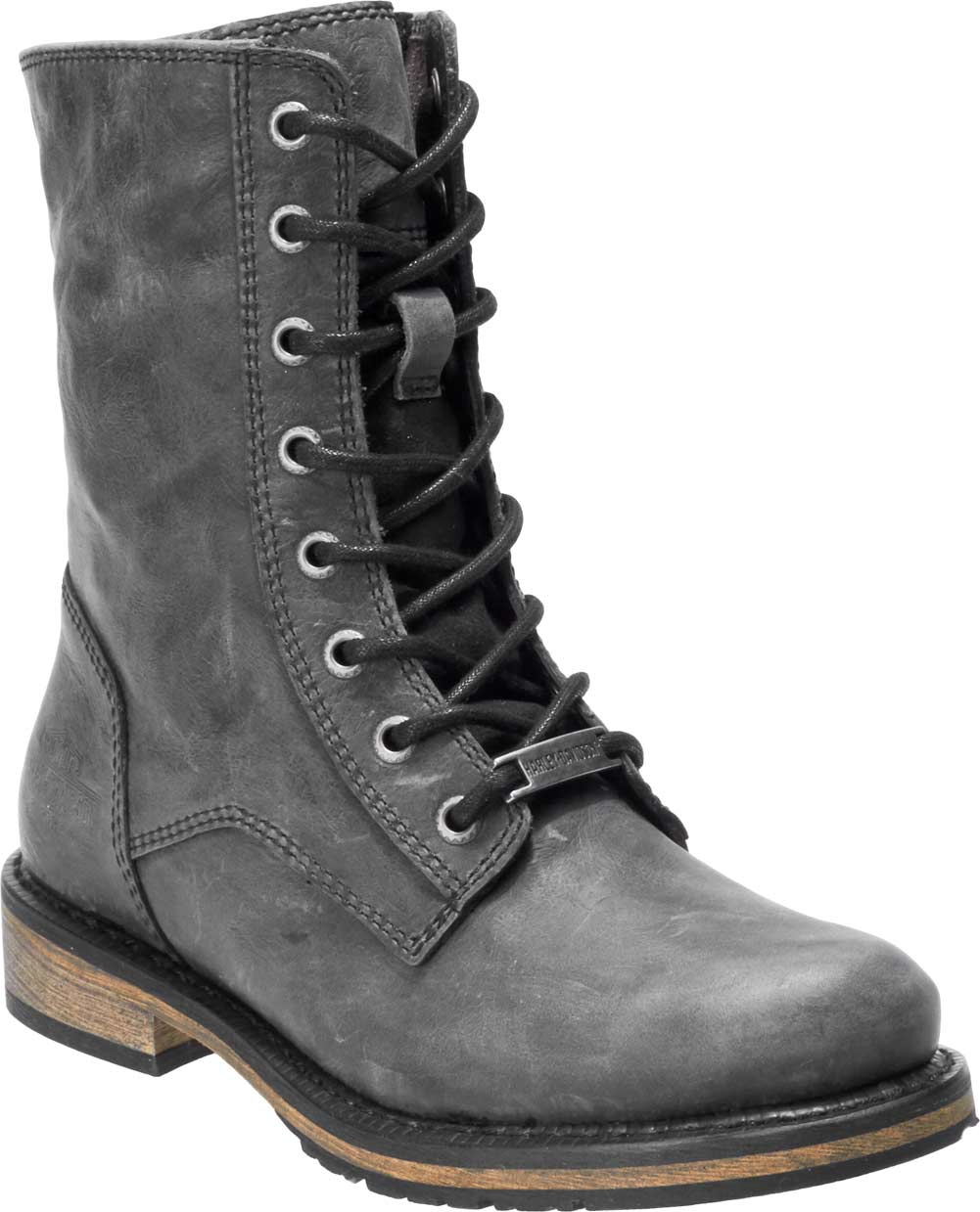 Harley-Davidson Women's Dulany 7-In Grey or Bwn Leather Motorcycle Boots D84538 - Wisconsin Harley-Davidson
