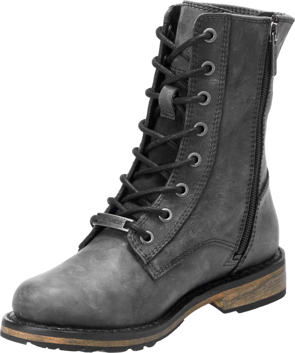 Harley-Davidson Free Shipping - Harley-Davidson Women's Dulany 7-In Grey or Bwn Leather Motorcycle Boots D84538 - Free Shipping on many products plus Orders Over $99